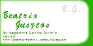 beatrix gusztos business card